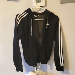 Black/white addidas hoodie, size xs